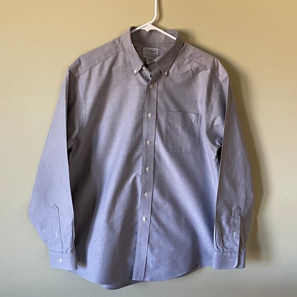 Men's Cotton Casual Button-Down Long-Sleeve Shirt (Worn Collar) - Picture 1 of 12